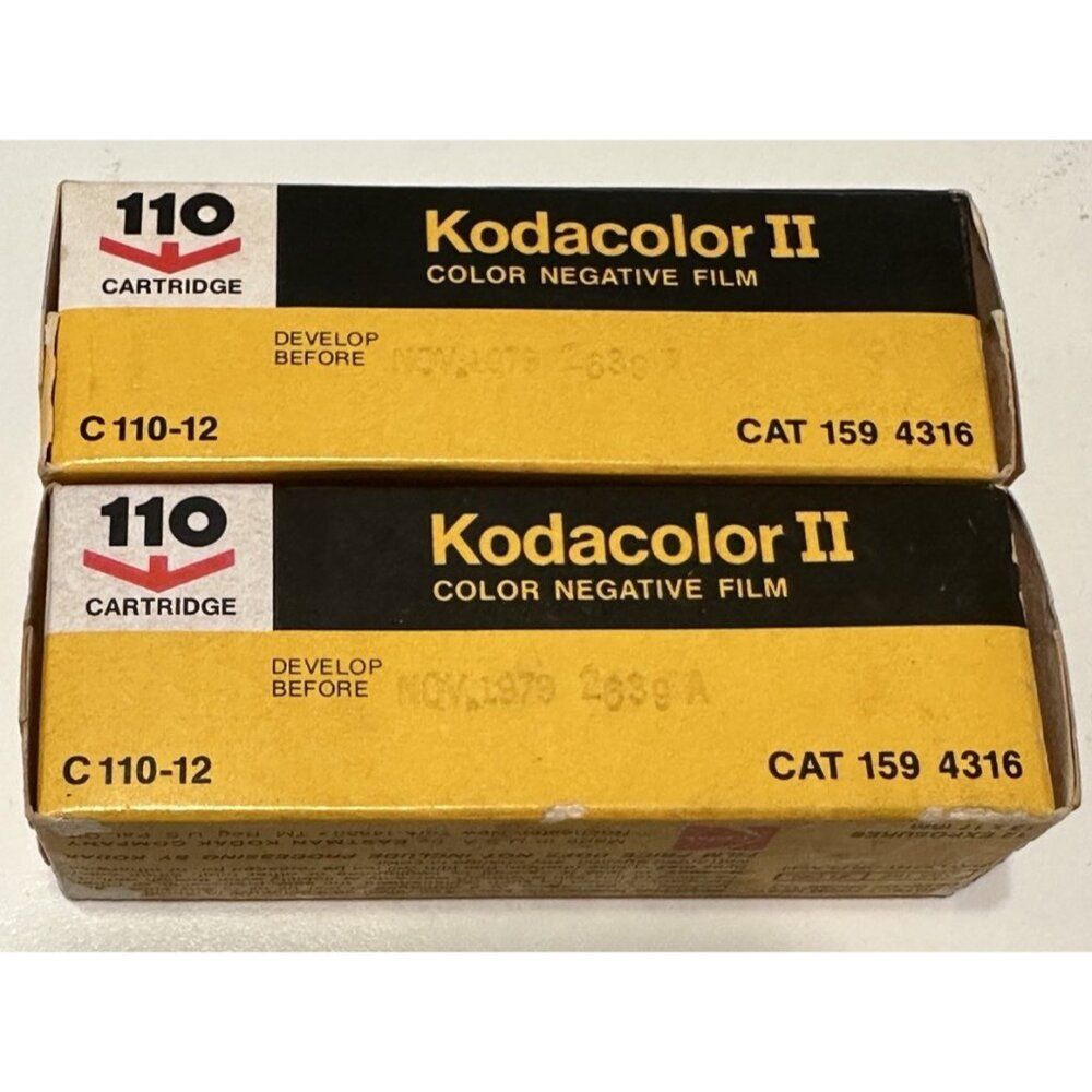 2- Vintage 70s Kodak Kodacolor II Film For Color Prints C110-12 Expired 1979